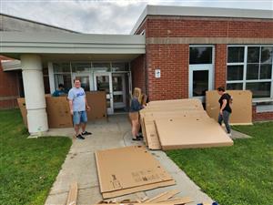 Cardboard for the school garden
