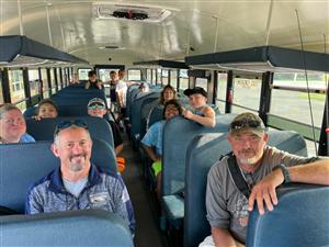 Summer Boost staff and students on the bus